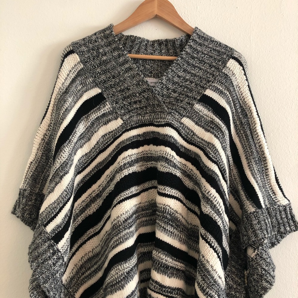 Black and White Sweater/Poncho